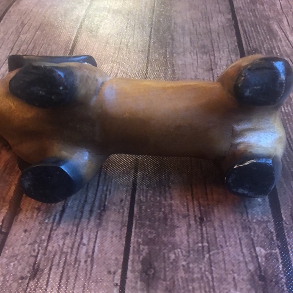 Handcarved Wood Hound Dog Made in Thailand - Picture 3 of 5